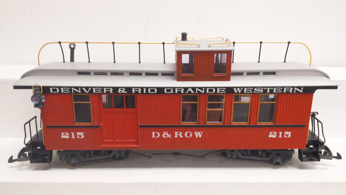 LGB 4075 G Scale Denver & Rio Grande Western Deluxe Drovers Caboose VG/Box