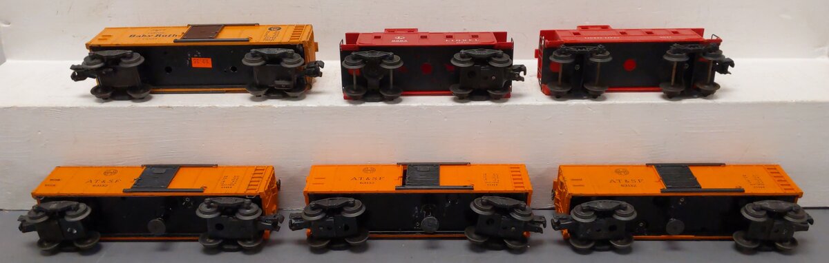 Lionel Vintage O Freight Cars: X3464, X3464, X3464, X2454, 6047, 6047 [6] VG