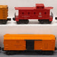 Lionel Vintage O Freight Cars: X3464, X3464, X3464, X2454, 6047, 6047 [6] VG