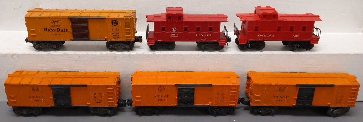 Lionel Vintage O Freight Cars: X3464, X3464, X3464, X2454, 6047, 6047 [6] VG