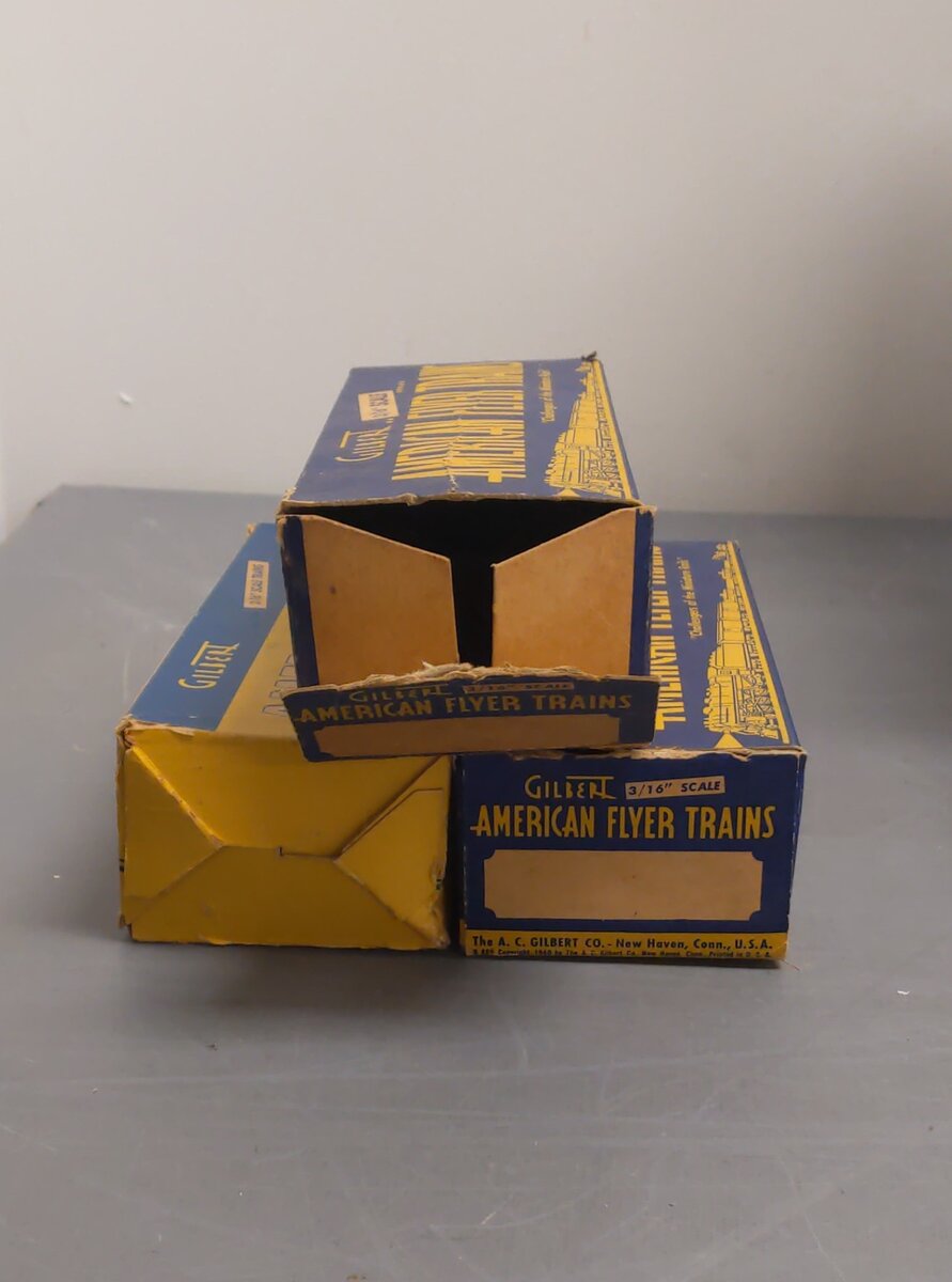 American Flyer Vintage S Postwar Freight Cars # 804, 7210, 625G, 640 & 638 [5] EX