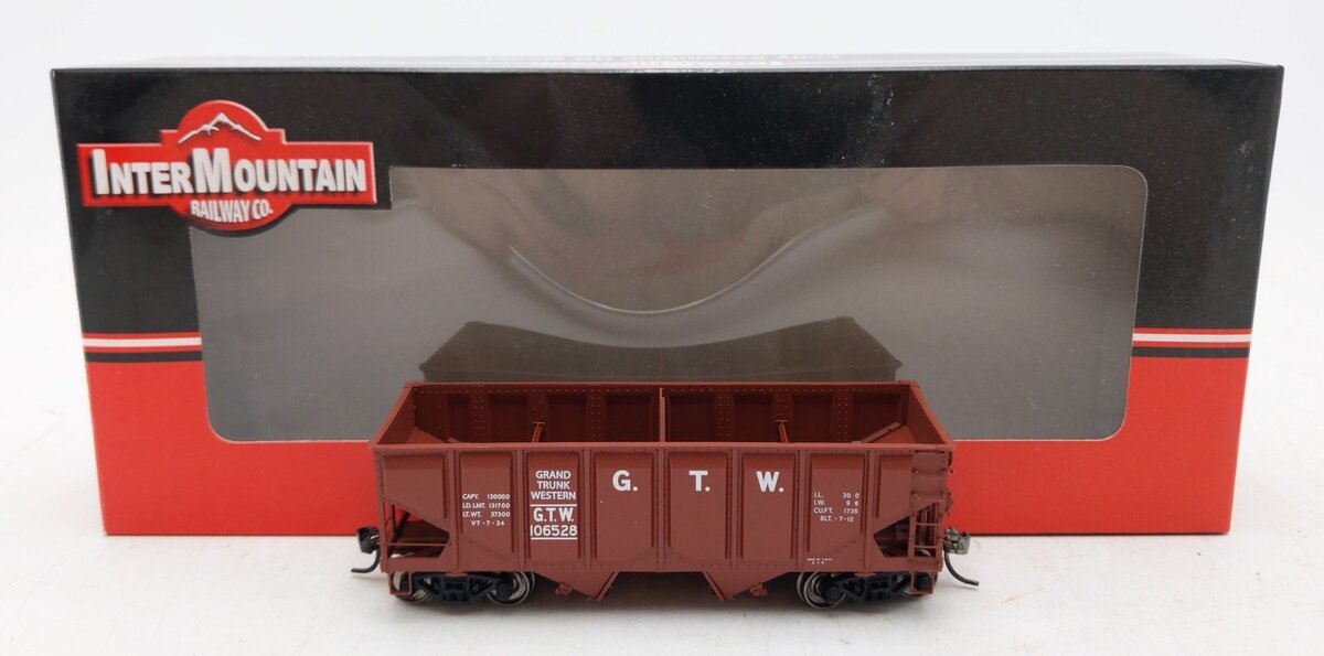 InterMountain T452914-01 HO Grand Trunk Western Tichy 2-Bay Hopper Car #106528 LN/Box