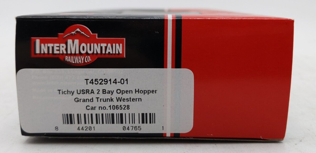 InterMountain T452914-01 HO Grand Trunk Western Tichy 2-Bay Hopper Car #106528 LN/Box
