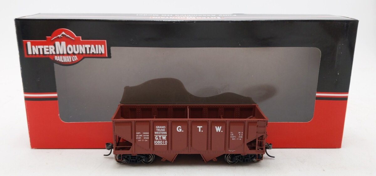 InterMountain T452914-05 HO Grand Trunk Western Tichy 2-Bay Hopper Car #108010 LN/Box