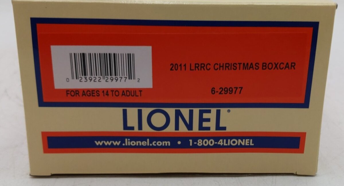 Lionel 6-29977 O Gauge 2011 LRRC Christmas Box Car LN/Box