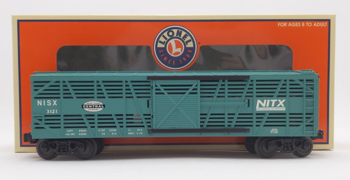 Lionel 6-26795 O Gauge New York Central Stock Car w/Cattle Sounds LN/Box