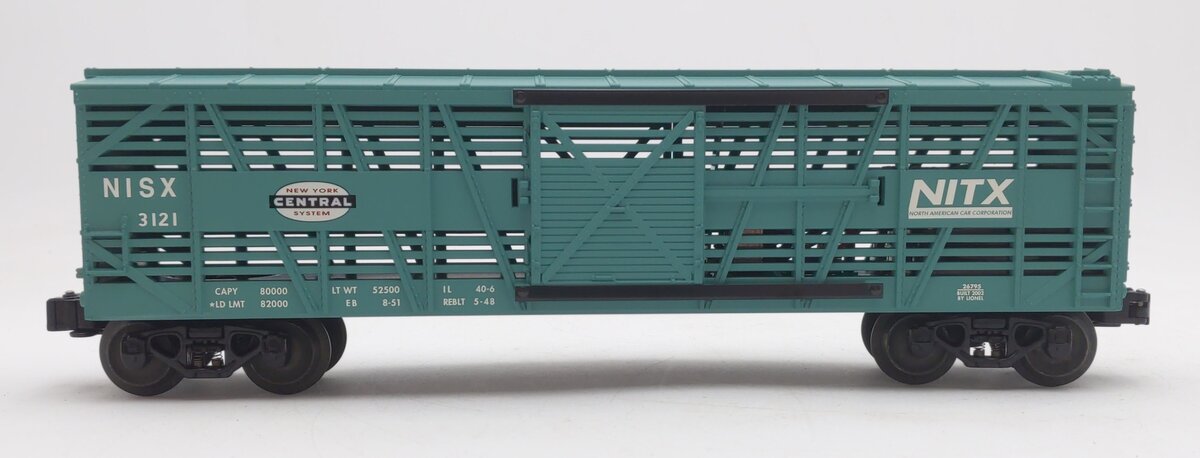 Lionel 6-26795 O Gauge New York Central Stock Car w/Cattle Sounds LN/Box