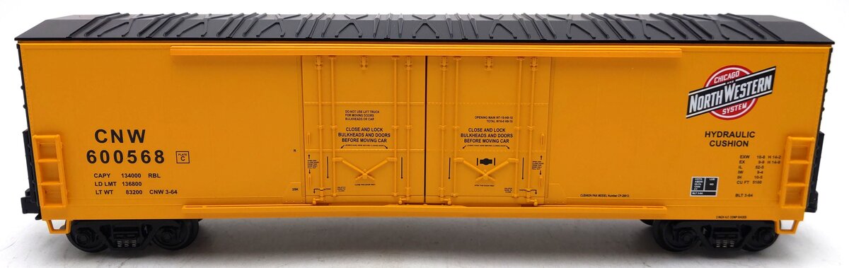 MTH 20-93137 O Gauge Chicago & North Western 50' Double Door Boxcar #600568 NIB