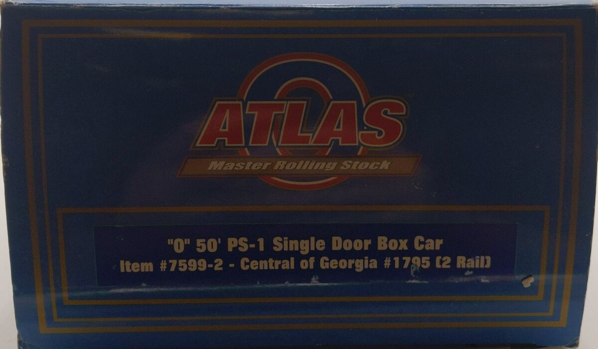 Atlas 7599-1 Central Of Georgia 50' PS-1 Single Door Box Car #1785 (3 Rail) LN/Box