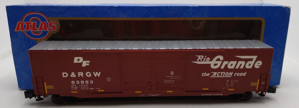 Atlas 6552-1 O Denver & Rio Grande Western Auto Parts Boxcar #63853 (3-Rail) LN/Box