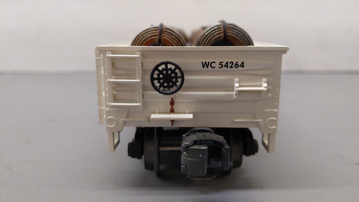 MTH 20-98039 O Gauge Wisconsin Central Gondola w/ Coiled Wire Load #54264 EX/Box