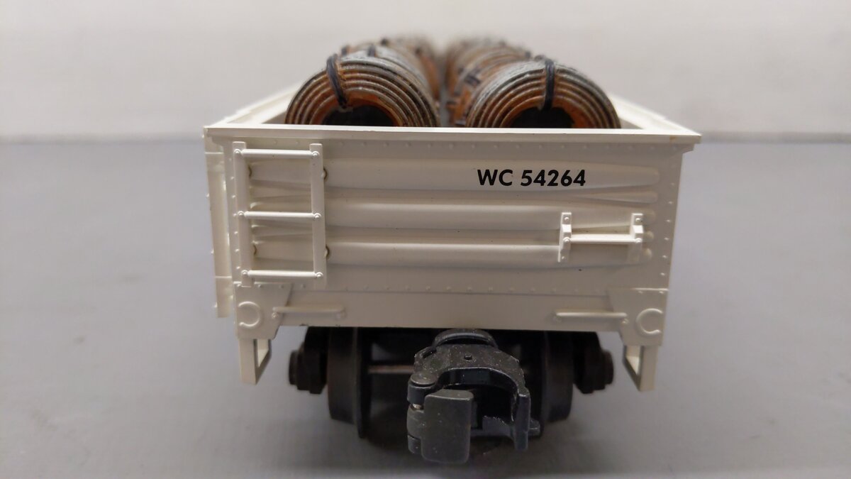 MTH 20-98039 O Gauge Wisconsin Central Gondola w/ Coiled Wire Load #54264 EX/Box