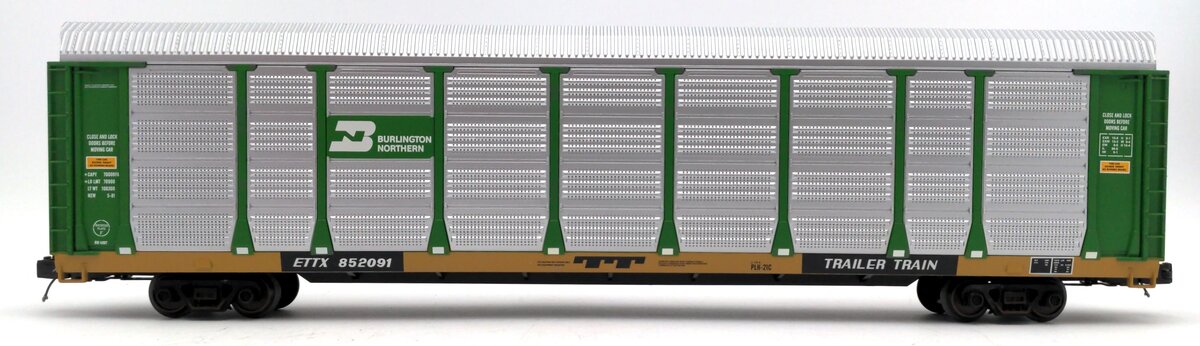 MTH 20-98702 O Gauge Burlington Northern Corrugated Auto Carrier #852091