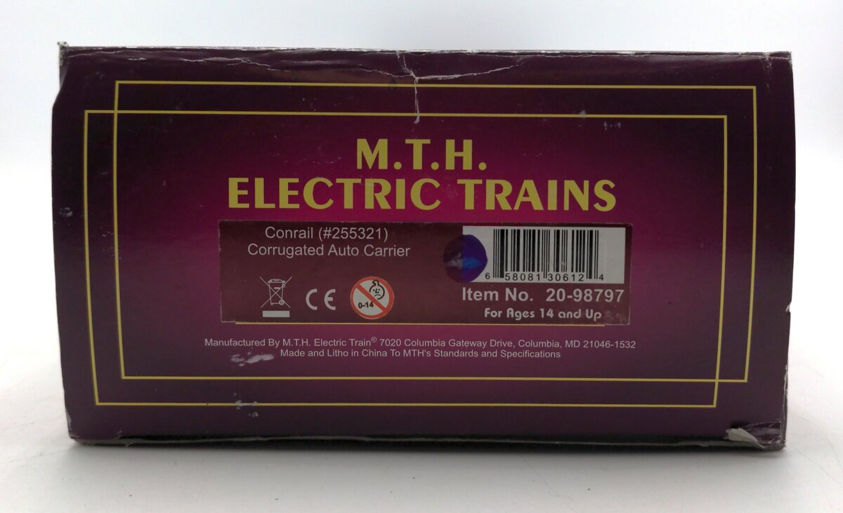 MTH 20-98797 O Conrail Corrugated Auto Carrier #255321