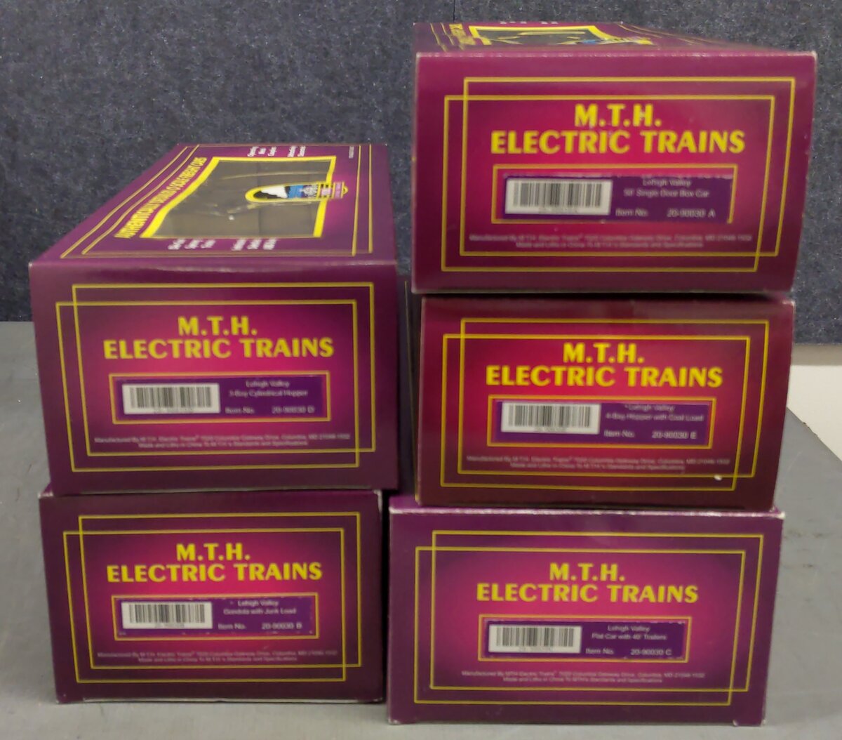 MTH 20-90030 O Lehigh Valley Premier Freight Cars (Set of 5) EX/Box