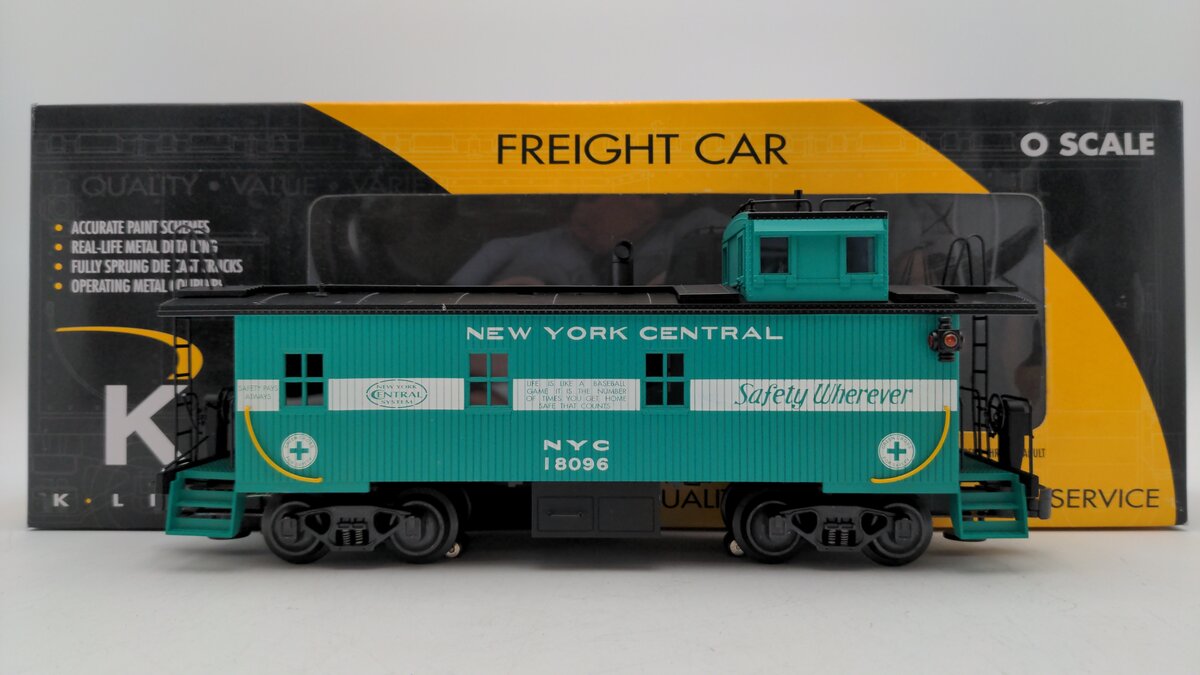 K-Line K616-1752 O Gauge NYC Wood Sided Caboose #18096 EX/Box