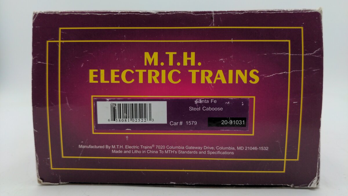 MTH 20-91031 O Gauge Santa Fe Extended Vision Caboose #1579 EX/Box