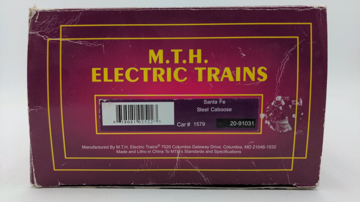 MTH 20-91031 O Gauge Santa Fe Extended Vision Caboose #1579 EX/Box