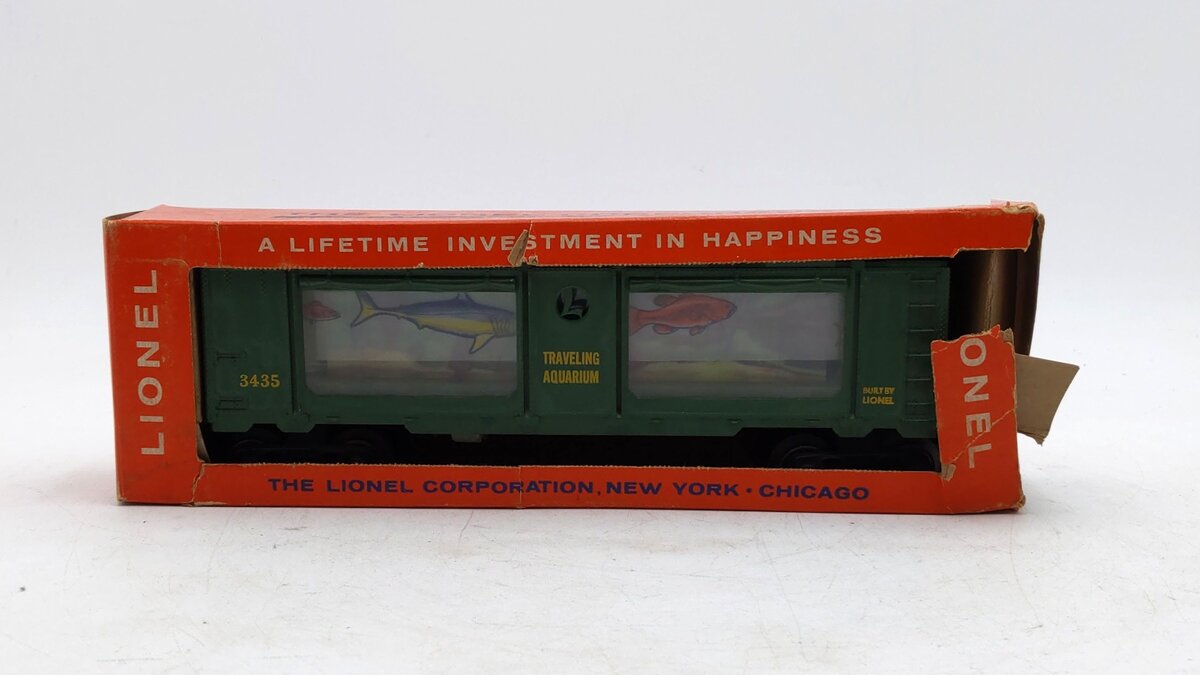 Lionel 3435 Vintage O Operating Traveling Aquarium Car EX/Box