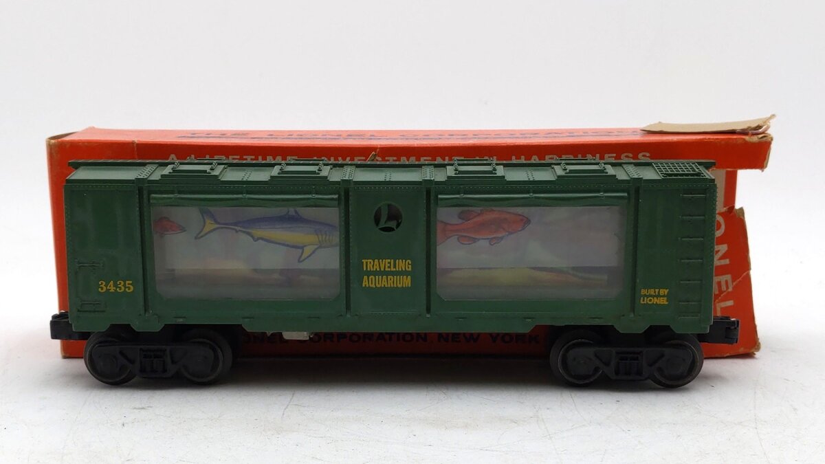 Lionel 3435 Vintage O Operating Traveling Aquarium Car EX/Box