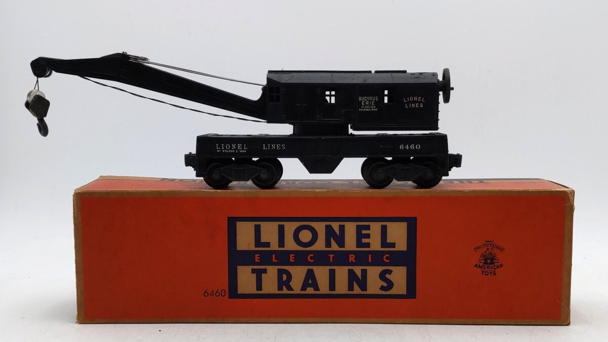 Lionel 6460 Vintage O Bucyrus Erie Crane Car VG/Box