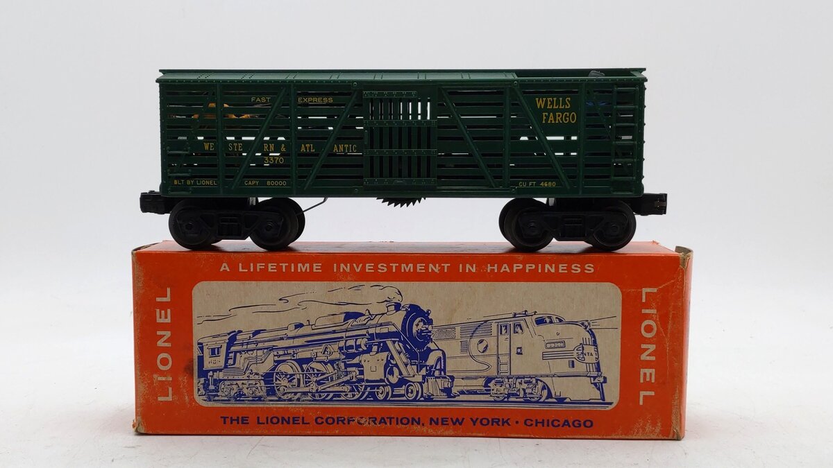 Lionel 3370 Vintage O Wells Fargo Operating Sheriff & Outlaw Car EX/Box