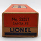 Lionel 2353T Vintage O Santa Fe F-3  Dummy Diesel Locomotive VG/Box