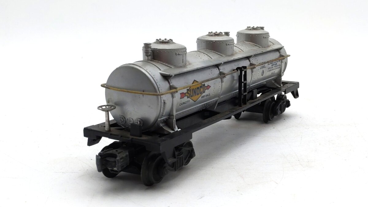 Lionel 6415 Vintage O Sunoco Triple Dome Tank Car VG/Box