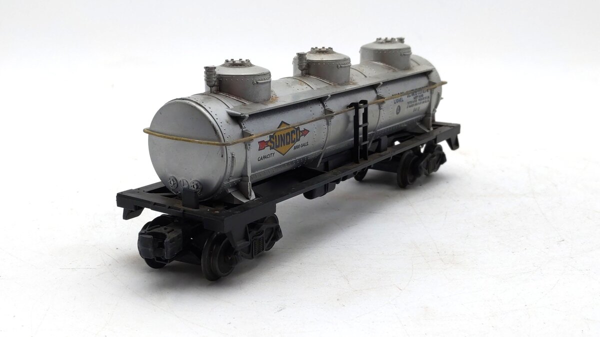 Lionel 6415 Vintage O Sunoco Triple Dome Tank Car VG/Box