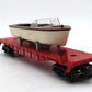 Lionel 6801 Vintage O Lionel Flatcar with Brown & White Boat EX/Box