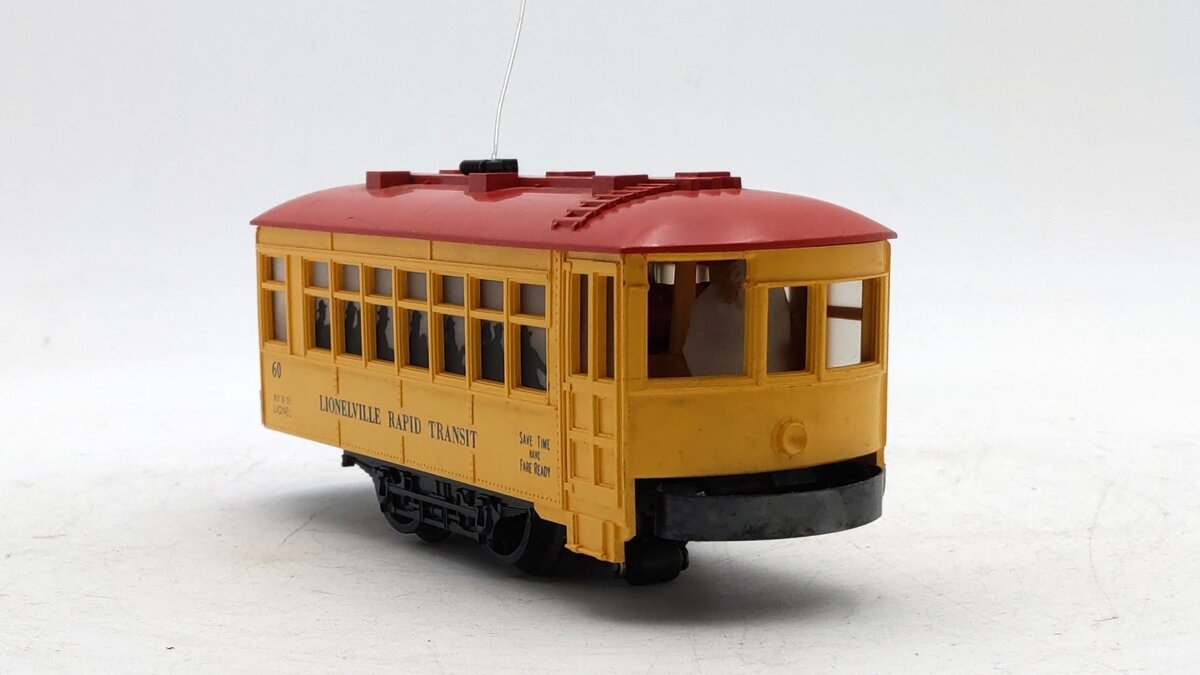 Lionel 60 Vintage O Lionelville Motorized Rapid Transit Trolley VG/Box