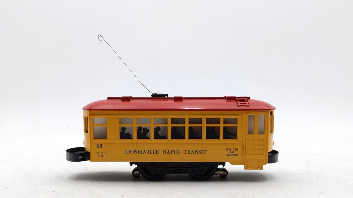 Lionel 60 Vintage O Lionelville Motorized Rapid Transit Trolley VG/Box