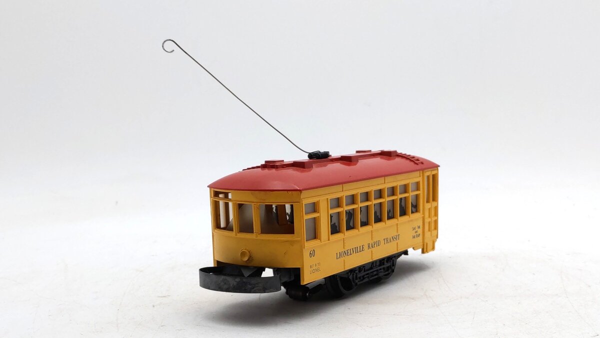 Lionel 60 Vintage O Lionelville Motorized Rapid Transit Trolley VG/Box