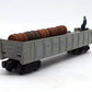 Lionel 3562-25 Vintage O Gray AT&SF Operating Barrel Car with Blue Letters VG/Box