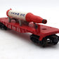 Lionel 6175 Vintage O Red Flatcar with US Navy Rocket VG/Box