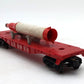 Lionel 6175 Vintage O Red Flatcar with US Navy Rocket VG/Box
