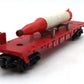 Lionel 6175 Vintage O Red Flatcar with US Navy Rocket VG/Box