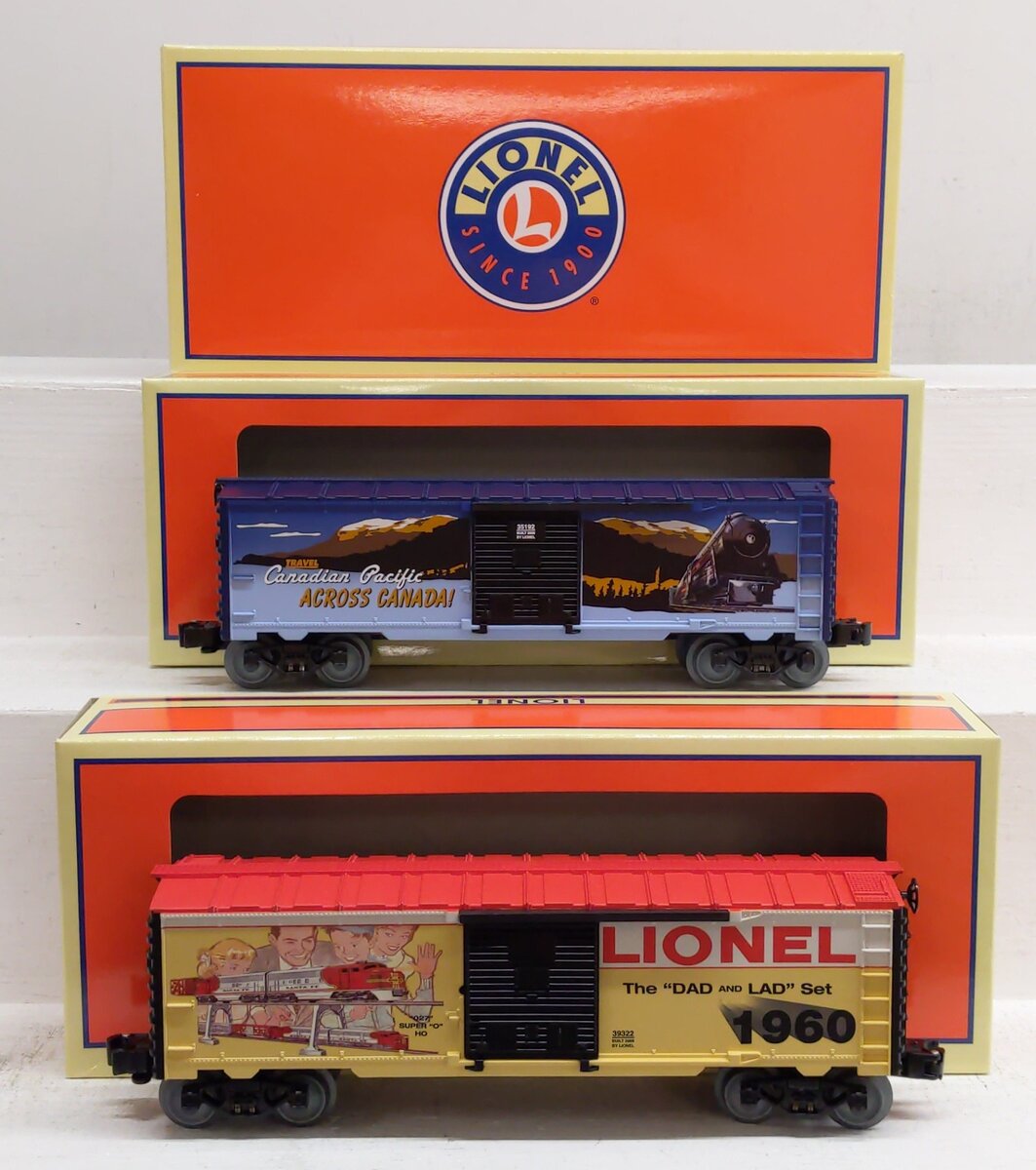 Lionel 6-39321 O Lionel Art Boxcars (Set of 2) EX/Box