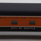 Lionel 6-52062 O Gauge TCA "City of Seattle" Skytop Observation Passenger Car EX/Box