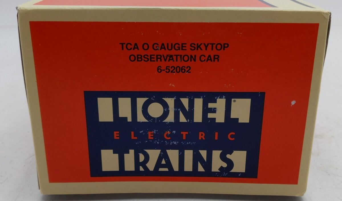 Lionel 6-52062 O Gauge TCA "City of Seattle" Skytop Observation Passenger Car EX/Box