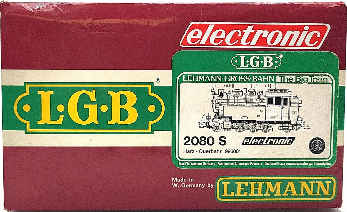 LGB 2080S G Scale 2-6-2 Powered Tank Steam Locomotive w/Sound #99 6001 EX/Box