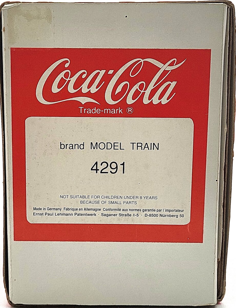 LGB 4291 G Scale Coca-Cola Cant Beat The Real Thing Reefer Car w/ Metal Wheels EX/Box