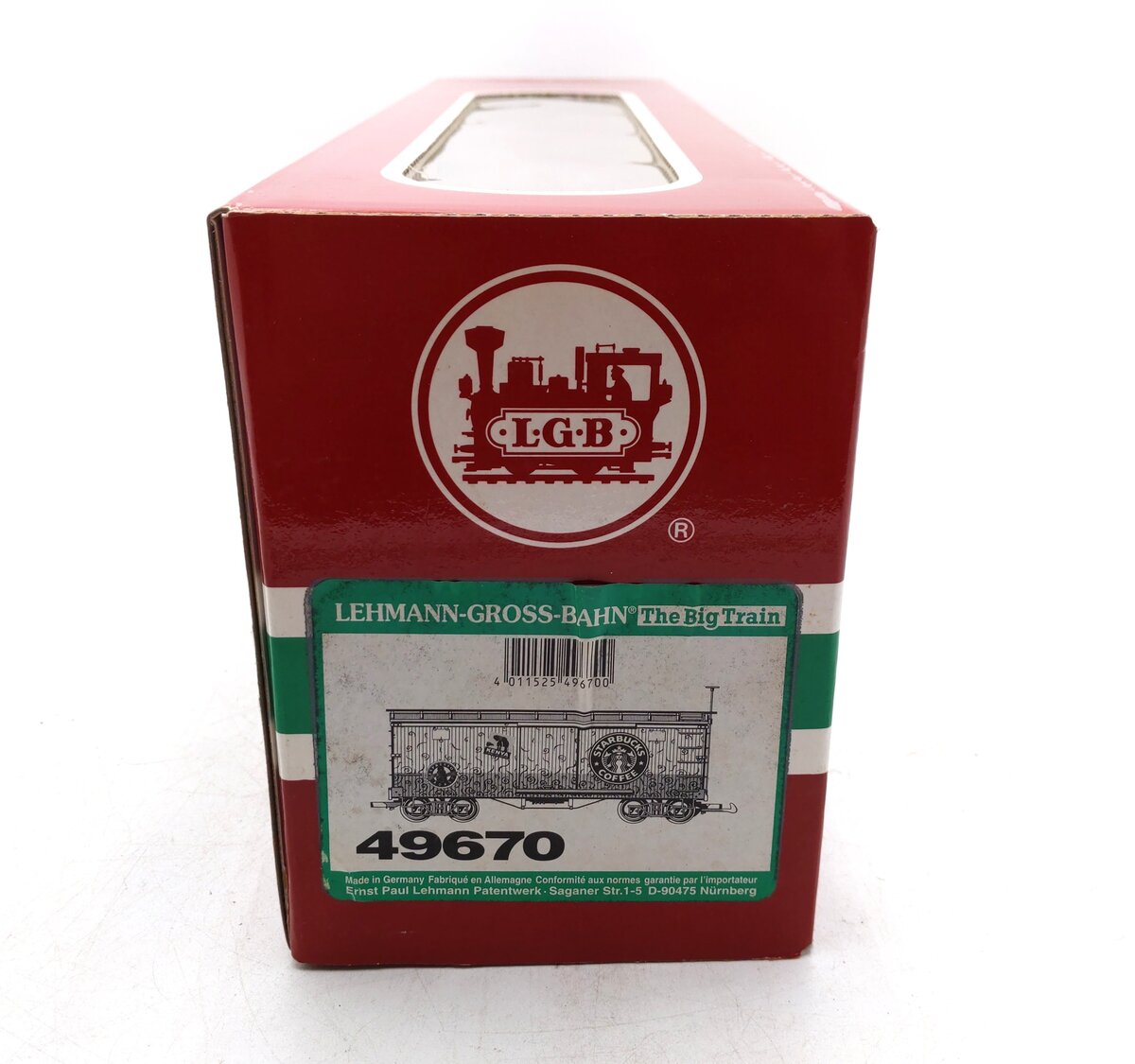 LGB 49670 G Scale Starbucks Box Car EX/Box