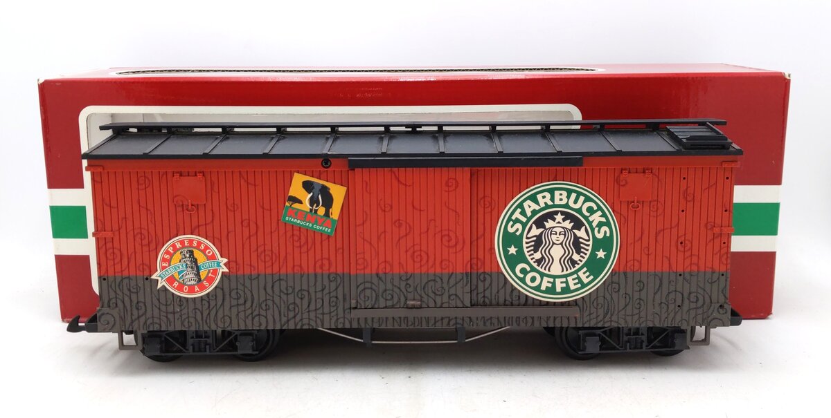 LGB 49670 G Scale Starbucks Box Car EX/Box