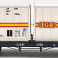 LGB 4069 G Scale Flatcar with 2 White LGB Containers LN/Box