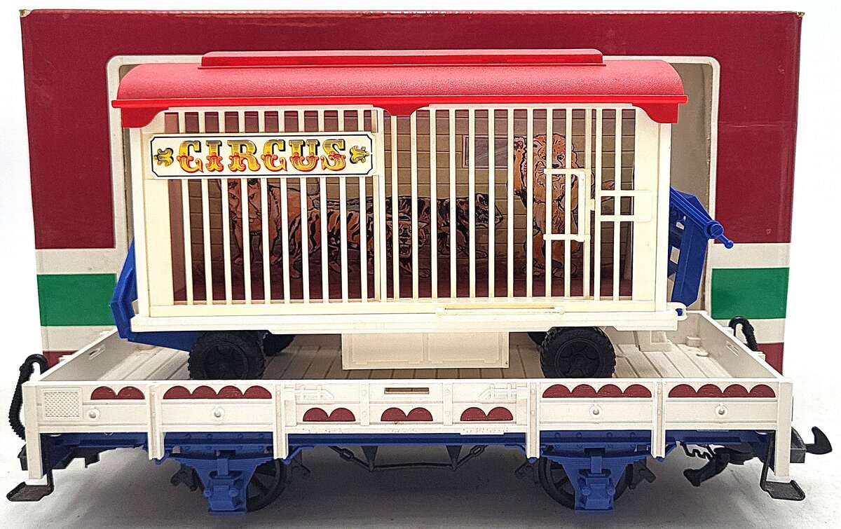 LGB 4038 G Scale Flatcar with Circus Cage W/O Animals EX/Box