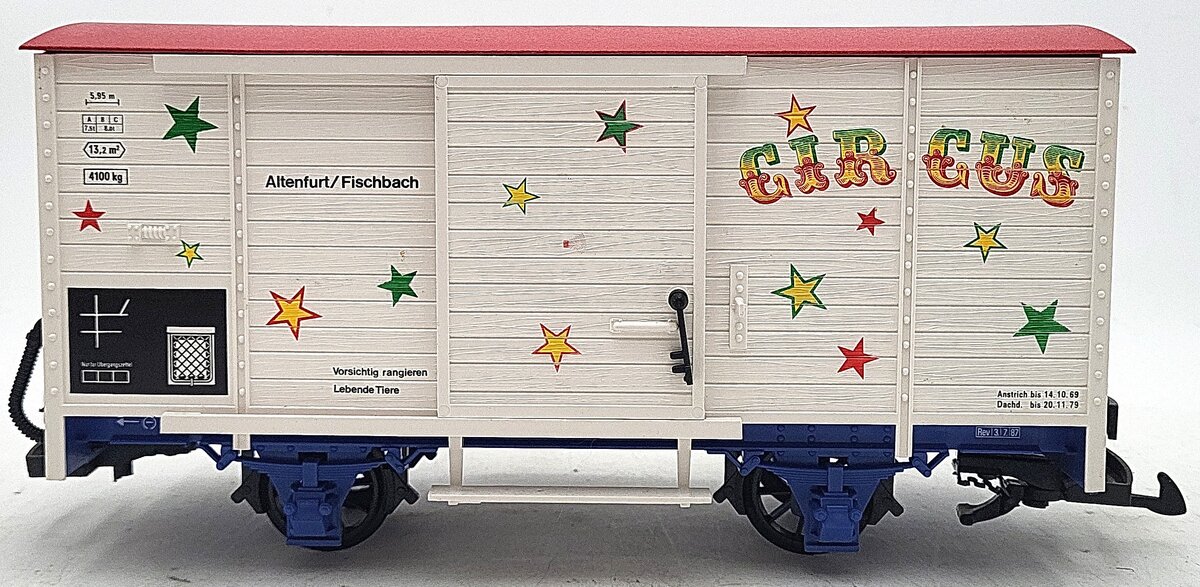 LGB 4136S G Scale Circus Sound Car with Sound EX/Box