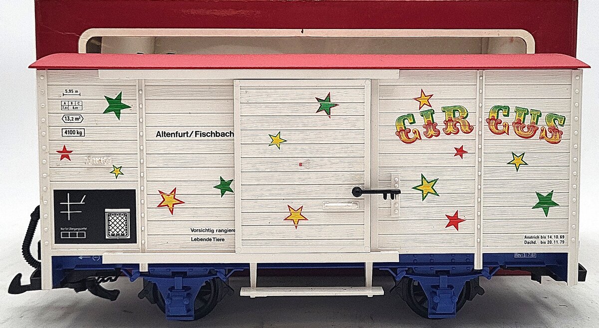 LGB 4136S G Scale Circus Sound Car with Sound EX/Box