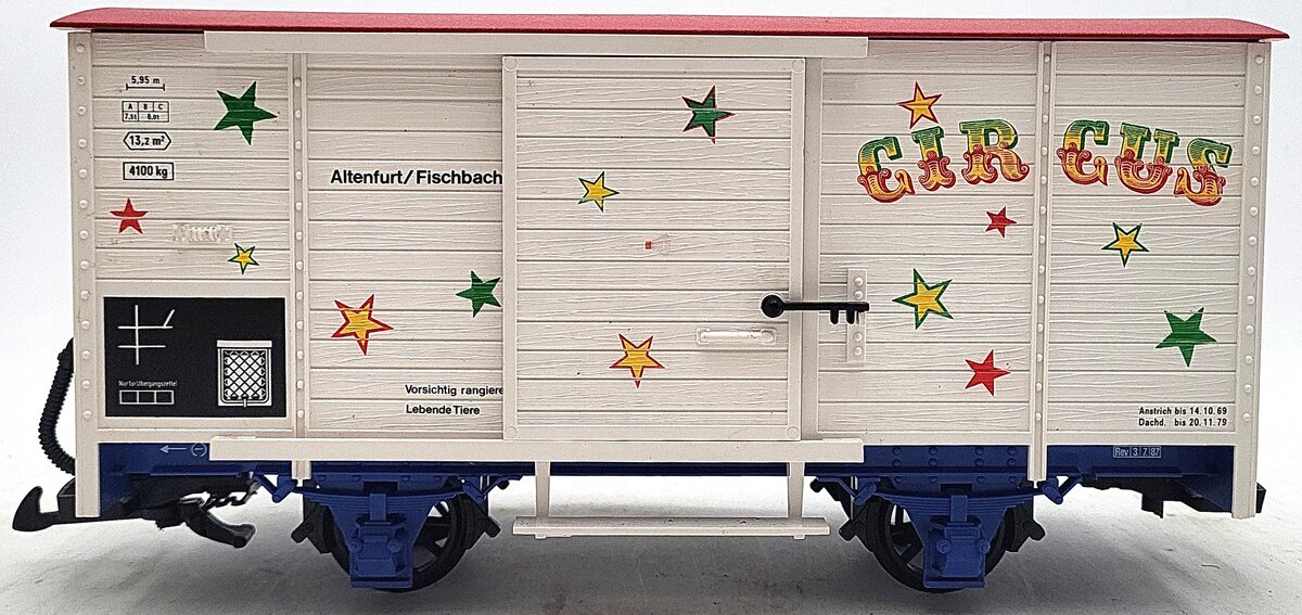 LGB 4136S G Scale Circus Sound Car with Sound EX/Box