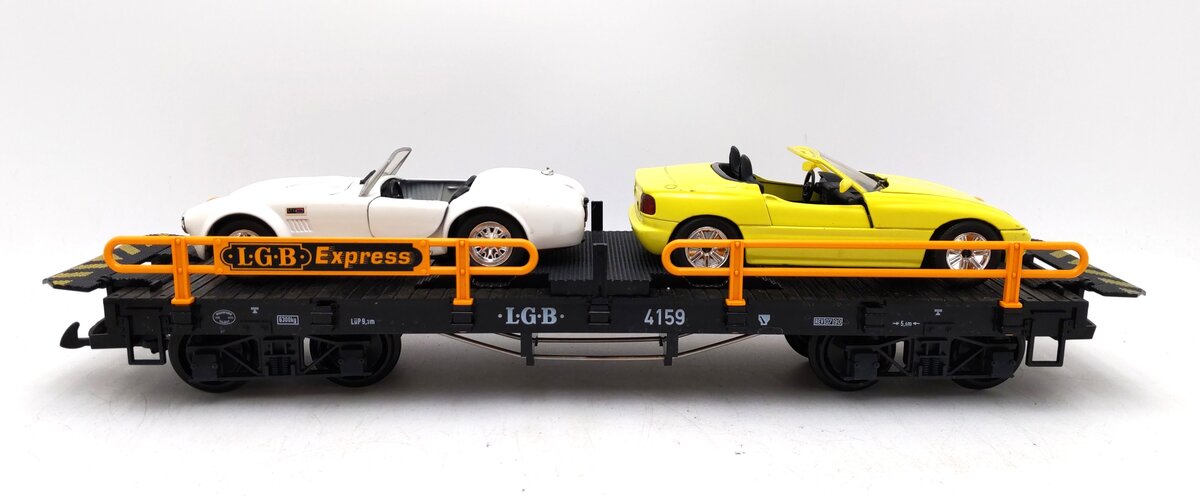 LGB 4159 G Scale Express Flatcar w/Load EX/Box